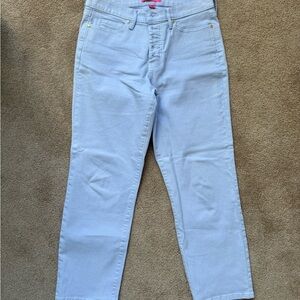 Blue Straight Leg Jeans with Uniform Color